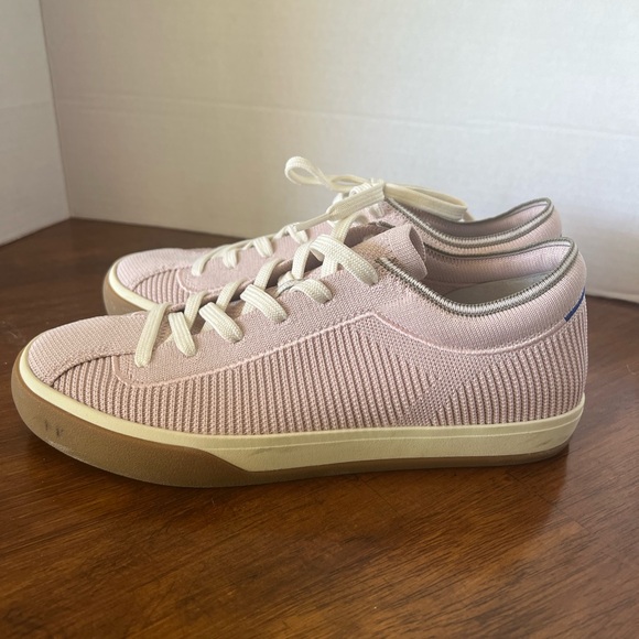 Rothy’s The Lace Up Sneakers Lilac Knit Women 8 Lace Up Casual Shoes Pink Purple - Picture 4 of 7